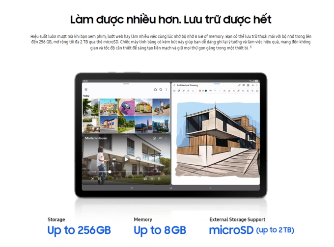 Hiệu năng mượt mà, lưu trữ thoải mái