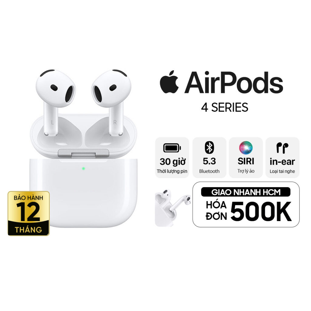 Tai nghe Apple AirPods 4 – Chính Hãng VN