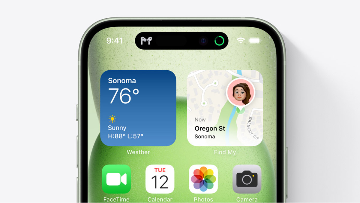 Phần notch Dynamic Island trực quan của iPhone 15 Plus 256GB